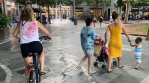 carril bici plaza espa&ntilde;a