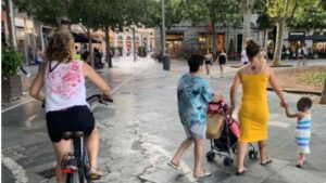 carril bici plaza espa&ntilde;a