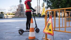 Plaza Espa&ntilde;a Obras Carril Bici