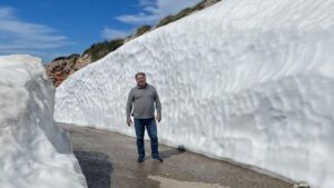 El Puigmajor, este jueves, a&uacute;n acumulaba mucha nieve