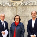 Diego González, junto a Francisca Barceló y José María Navarro