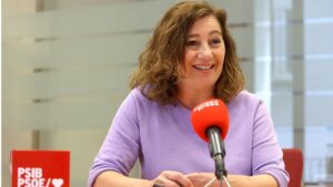 Francina Armengol, durante la entrevista concedida a la agencia Europa Press