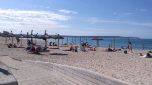 playa de palma sombrillas y hamacas