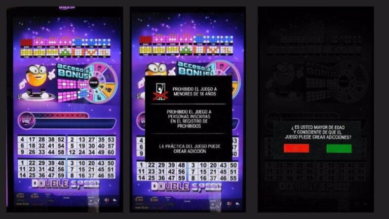 Imagen comparativa del modelo actual de máquinas tragaperras con el que se deberá instalar con la aplicación de la Ley balear sobre el juego
