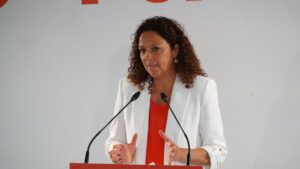 Catalina Cladera, en Marratx&iacute;, durante la presentaci&oacute;n del programa electoral del PSIB al Consell de Mallorca