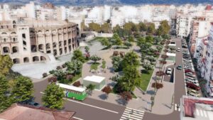 aparcamiento y zona verde palma