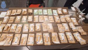Dinero en efectivo, que suma un total de 30.000 euros, incautado a una pareja tras, presuntamente, robar en una vivienda, en Palma
