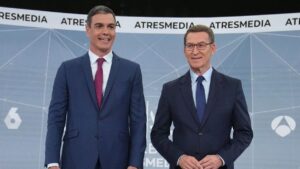 Pedro S&aacute;nchez y Alberto N&uacute;&ntilde;ez Feij&oacute;o