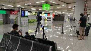 periodistas aeropuerto plan piloto