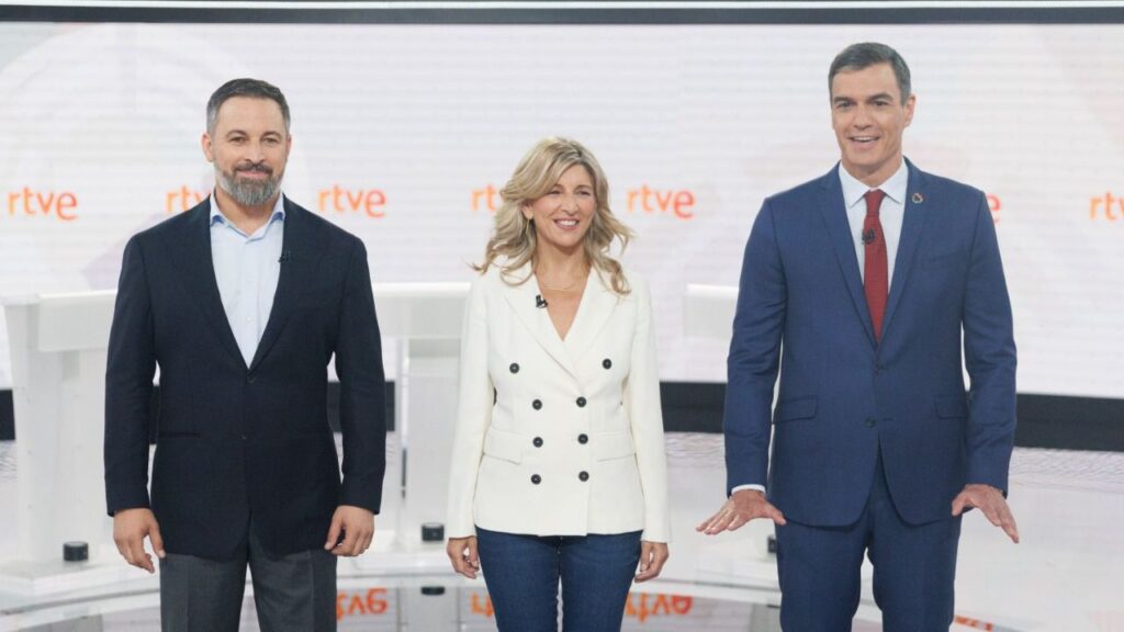 debate a tres 23J elecciones abascal diaz sanchez