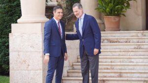 Rey y Pedro sanchez Marivent