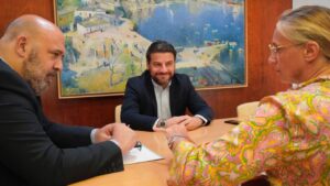 Jaime Mart&iacute;nez, Javier Bonet y Mar&iacute;a Frontera.