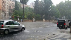 lluvia tormenta palma