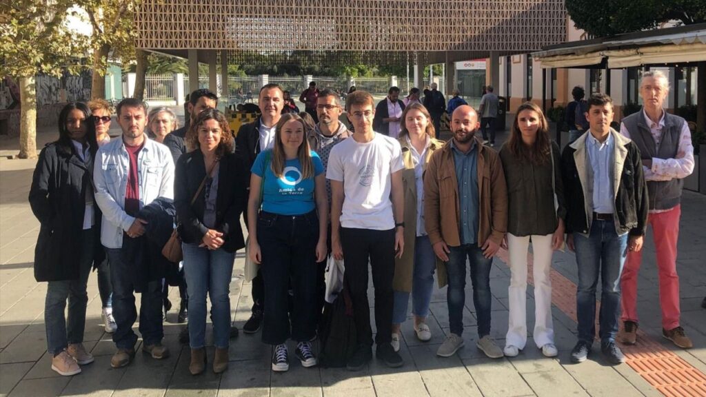 Integrantes de la Plataforma por la gratuidad del transporte público.
