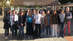 Integrantes de la Plataforma por la gratuidad del transporte p&uacute;blico.