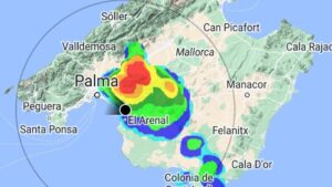 tormenta sobre Mallorca
