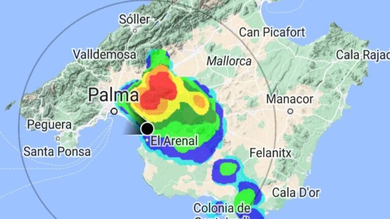 tormenta sobre Mallorca