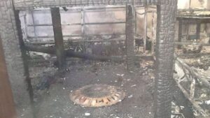 Imagen de archivo: incendio provocado por un brasero.