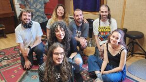 Algunos de los participantes en el homenaje: Edu Martinez, Tony Cañellas, María José Nicolau, Pablo Herrero, Cesar Belmonte y Marga Gomila.