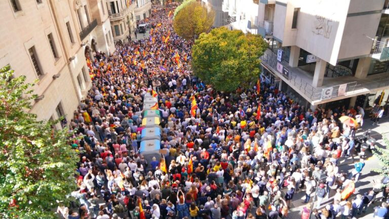 Protesta organizada por el PP de Baleares el día 12 de noviembre de 2023 en Palma.