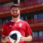 Zelaya, en su presentación con el Real Murcia