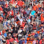 La afición mallorquinista durante un partido esta temporada.