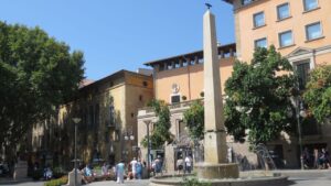 plaza de las tortugas sol cielo despejado buen tiempo palma
