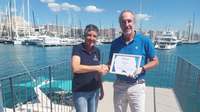 Debora Morrison, directora de la Fundación Palma Aquarium, y Borja de la Rosa, presidente de Club de Mar.