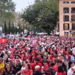Hace tan solo unos meses, miles de mallorquinista siguieron la final de la Copa del Rey desde la Plaça de la Reina