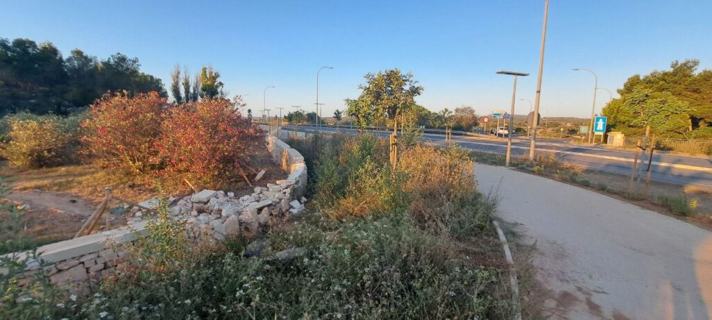 daños pared piedra via verde es Pil·larí