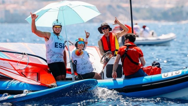 El mallorquín, a la izquierda, durante la jornada aplazada del pasado domingo
