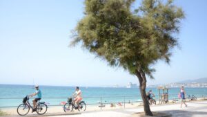 Playa bicicleta buen tiempo