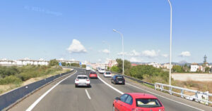 Acceso a la V&iacute;a de Cintura desde la Autopista de Inca.