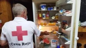 cruz roja reparto comida