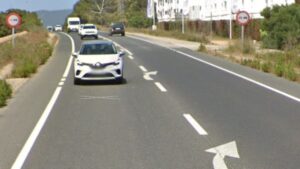 Carretera donde se ha producido el accidente.