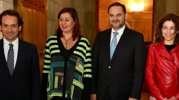 Marc Pons, Francina Armengol, José Luis Ábalos y Rosario Sánchez.