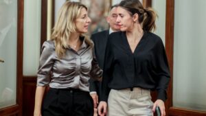 Yolanda D&iacute;az e Irene Montero.