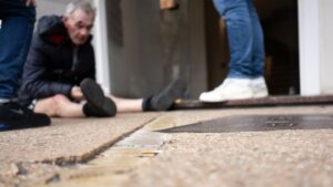 Un tropiezo con la acera en mal estado ha sido la causa de la ca&iacute;da del transe&uacute;nte.