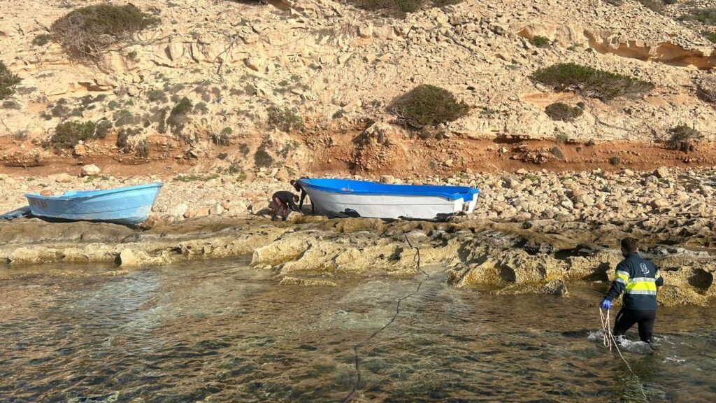 Intervención de salvamento marítimo en la costa de Mallorca