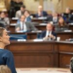 Marga Prohens durante el pleno del Parlament de este martes.