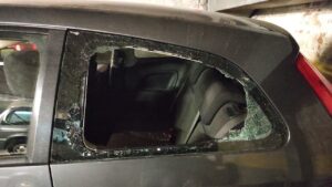 Coche destrozado Palma