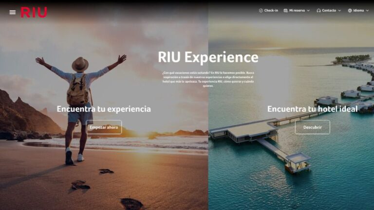 página web RIU
