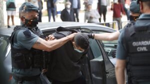 El asesino confeso de Sa Pobla, durante su traslado a los juzgados de Inca, en 2021.