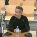 El exentrenador de la selección española femenina, en el momento de su declaración.