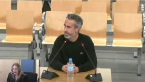 El exentrenador de la selecci&oacute;n espa&ntilde;ola femenina, en el momento de su declaraci&oacute;n.