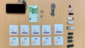 Efectos intervenidos por la Polic&iacute;a Nacional tras la detenci&oacute;n de la mujer.