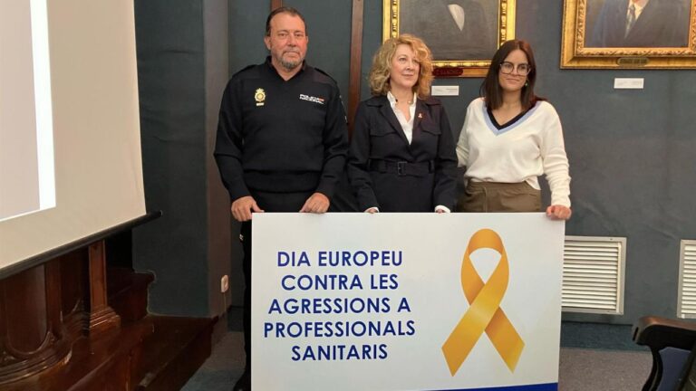 Responsables de la Policía Nacional y el Comib, este jueves en la rueda de prensa. - EUROPA PRESS