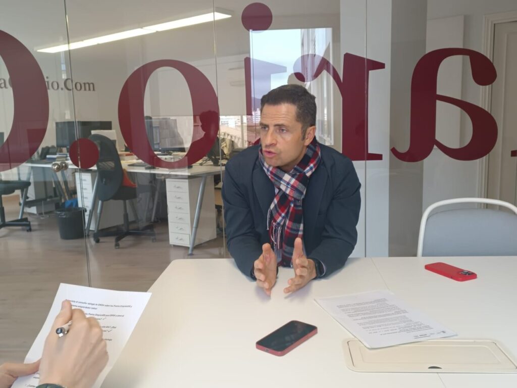 Borja Cabezón, consejero delegado de ENISA, durante la entrevista con mallorcadiario.com