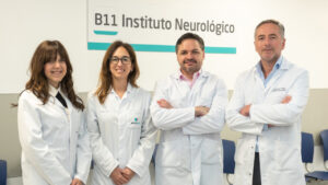 Dra. Mari&igrave;a Pilar Mari&igrave;a Miragaya, dra. Carmen Mico, dr. Juan Garci&igrave;a Caldentey, dr. Diego Ruiz Equipo Neurologi&igrave;a y Medicina Nuclear de Hospital Quiro&igrave;nsalud Palmaplanas jpg