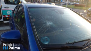 Coche fractura cristal